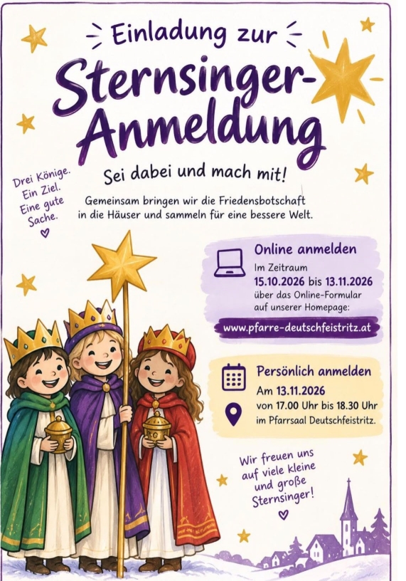 Einladung Sternsinger